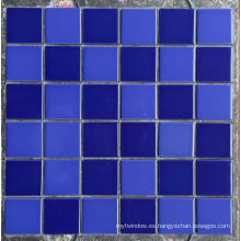 Mosaico de cerámica de porcelana azul para piscina